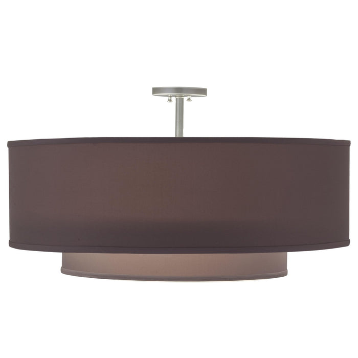 Meyda 30"W Cilindro Textrene Two Tier Pendant