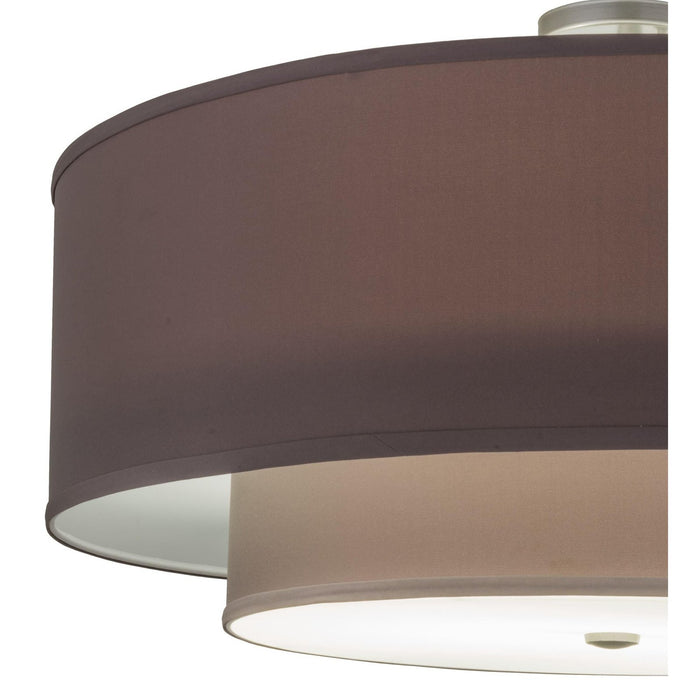 Meyda 30"W Cilindro Textrene Two Tier Pendant