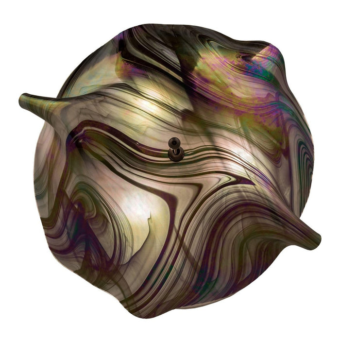 Meyda 18"W Metro Fusion Noir Swirl Iridescent Fan Light