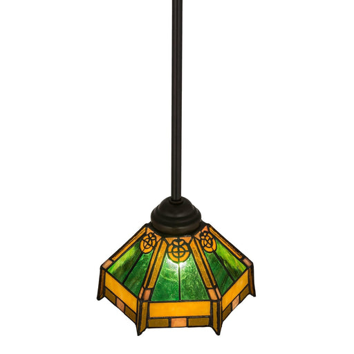 Meyda 8"W Tiffany Peaches Mini Pendant