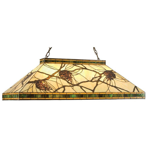 Meyda 39"L Honey Pine Branch Mission Oblong Pendant
