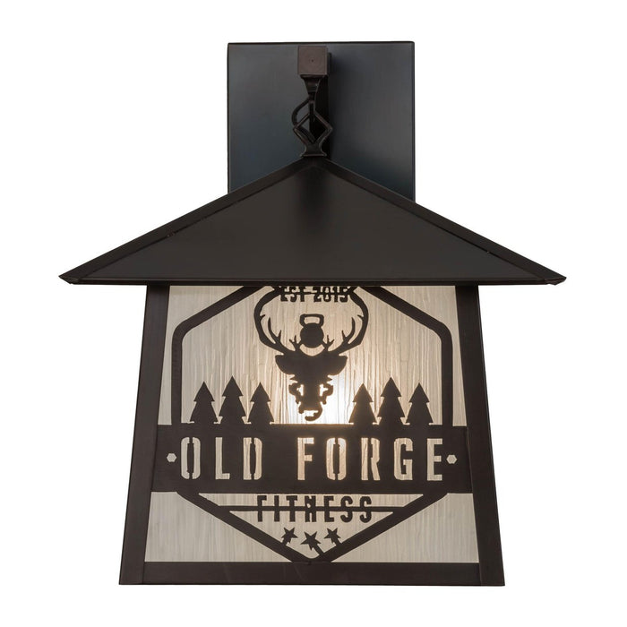 Meyda 16"W Personalized Old Forge Fitness Hanging Wall Sconce