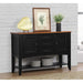 Sunset Trading Selections Sideboard with Large Display Shelf | 3 Drawers 2 Storage Cabinets | Antique Black and Cherry DLU-1122-SB-BCH