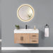 Altair Design Corchia 36"" Wall-mounted Single Bathroom Vanity in Light Brown with White Composite Stone Countertop