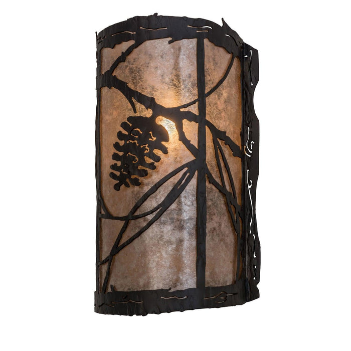 Meyda 8" Wide Whispering Pines Right Wall Sconce