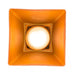 Meyda 5"Sq Bungalow Frosted Amber Flushmount