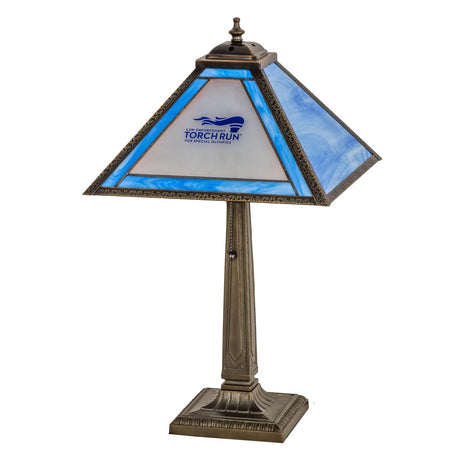 Meyda 22" Mission Personalized Torch Run Table Lamp
