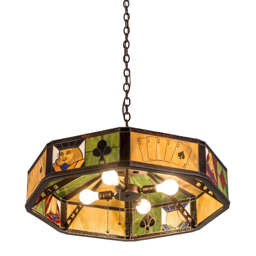 Meyda 30"W Poker Face Pendant