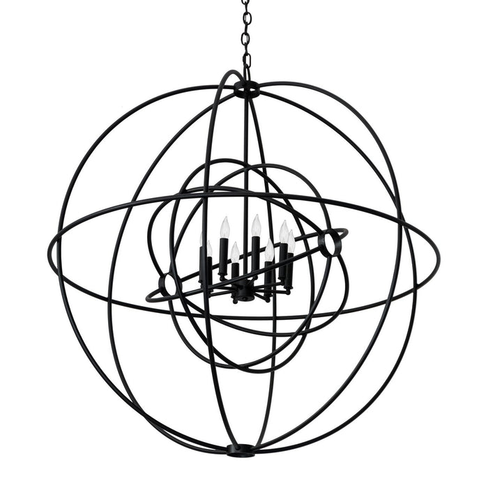Meyda 43" Black Globe Atom Enerjisi 8 LT Chandelier