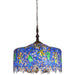 Meyda 30" Wide Blue and Lavender Art Wisteria Pendant