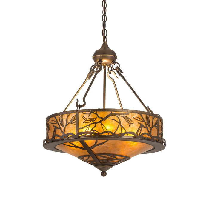 Meyda 20" Rustic Branches Inverted Pendant