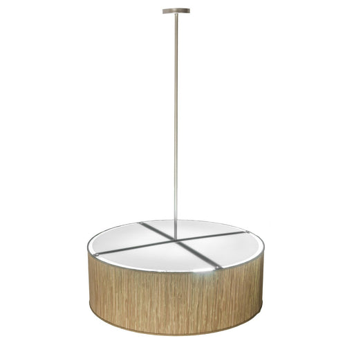 Meyda 42" Wide Cream Cilindro Textrene Pendant