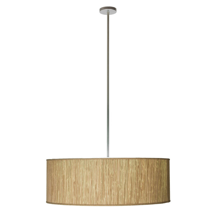 Meyda 42" Wide Cream Cilindro Textrene Pendant