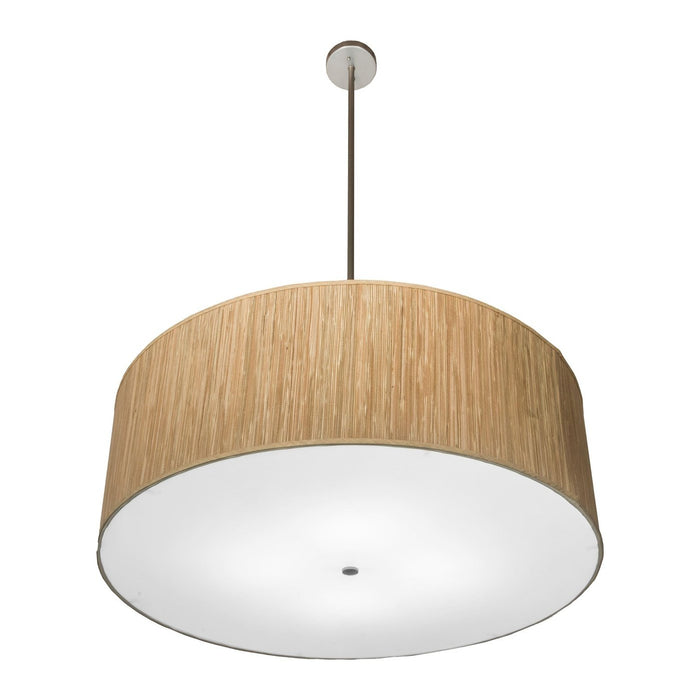 Meyda 42" Wide Cream Cilindro Textrene Pendant