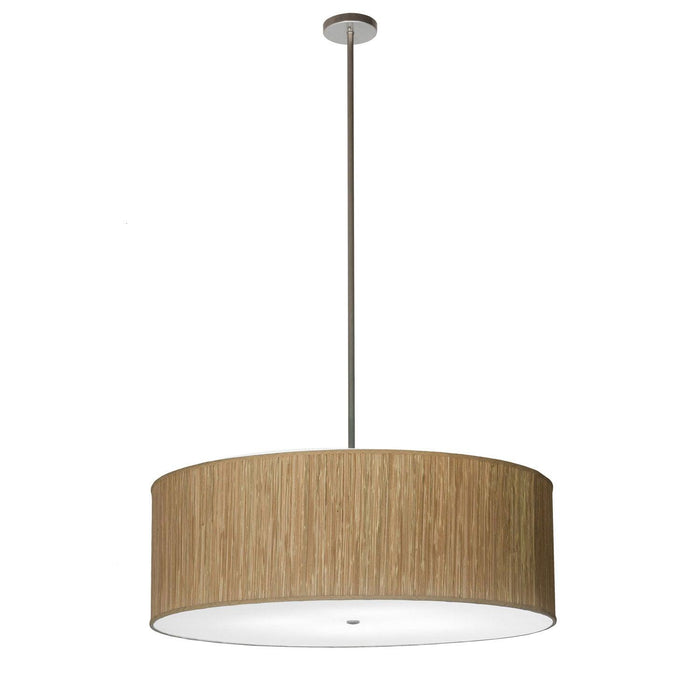 Meyda 42" Wide Cream Cilindro Textrene Pendant
