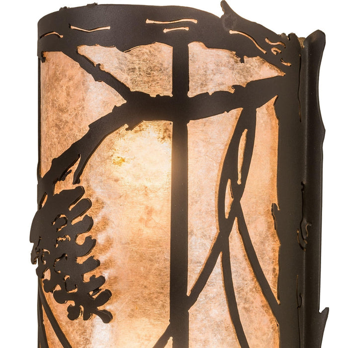 Meyda 8" Wide Whispering Pines Wall Sconce