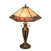 Meyda 25" Tiffany Gothic Burgundy Table Lamp