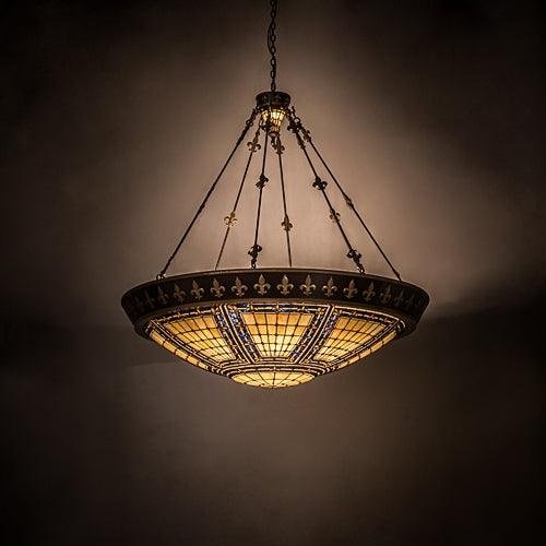 Meyda 62.5"W Fleur-de-lis Inverted Pendant