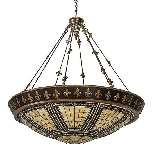Meyda 62.5"W Fleur-de-lis Inverted Pendant