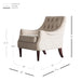 New Pacific Direct Marlene Velvet Fabric Tufted Accent Chair 1900121-346