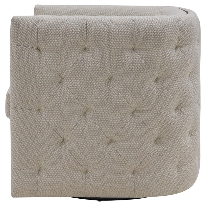 New Pacific Direct Leslie Fabric Swivel Tufted Chair 1900148-276