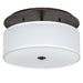 Meyda 18" Wide Cilindro Linen Semi-Flushmount