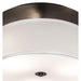 Meyda 18" Wide Cilindro Linen Semi-Flushmount