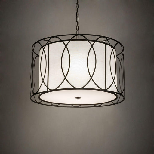 Meyda 28" Wide Cilindro Hoops Pendant