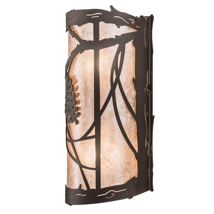 Meyda 7" Wide Whispering Pines Wall Sconce