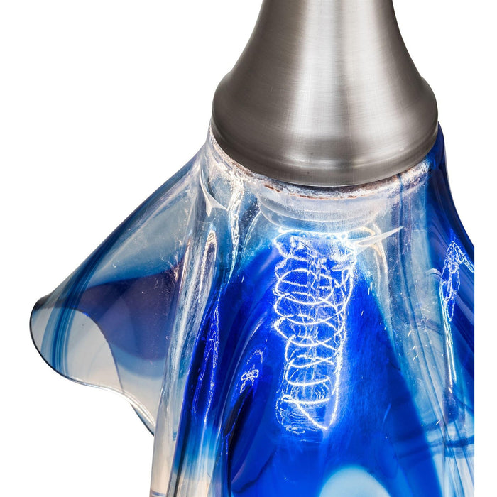 Meyda 8" Wide Handkerchief Curacao Swirl Mini Pendant