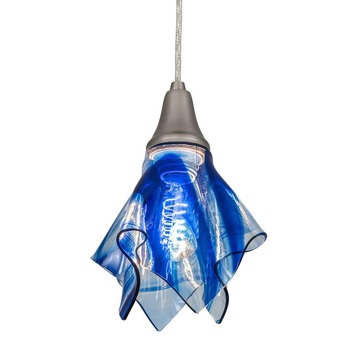 Meyda 8" Wide Handkerchief Curacao Swirl Mini Pendant