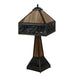 Meyda 29" Mission Deer Lodge Blue Lighted Base Table Lamp