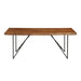 Alpine Furniture Live Edge Solid Wood Dining Table, Light Walnut 1968-01