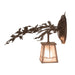 Meyda 14" Wide Pine Branch Valley View Left Wall Sconce