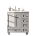 Eviva Acclaim 28" Transitional Bathroom Vanity in Espresso, Gray or White Finish with White Carrara Marble Countertop and Undermount Porcelain Sink