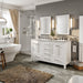 Eviva Aberdeen 60" Transitional Double Sink Bathroom Vanity in Espresso, Gray or White Finish with White Carrara Marble Countertop and Undermount Porcelain Sinks