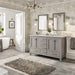 Eviva Aberdeen 60" Transitional Double Sink Bathroom Vanity in Espresso, Gray or White Finish with White Carrara Marble Countertop and Undermount Porcelain Sinks