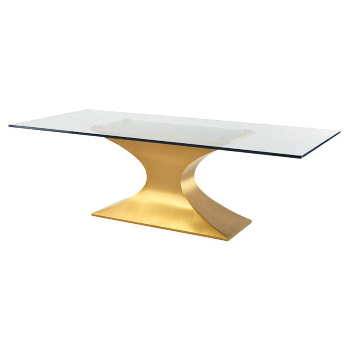 Nuevo Living Praetorian 78" Dining Table in Gold HGSX224