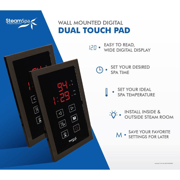 Dual Touch Panel Control System in Brushed Nickel DTPBN