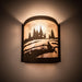 Meyda 10" Wide Canoe At Lake Right Wall Sconce