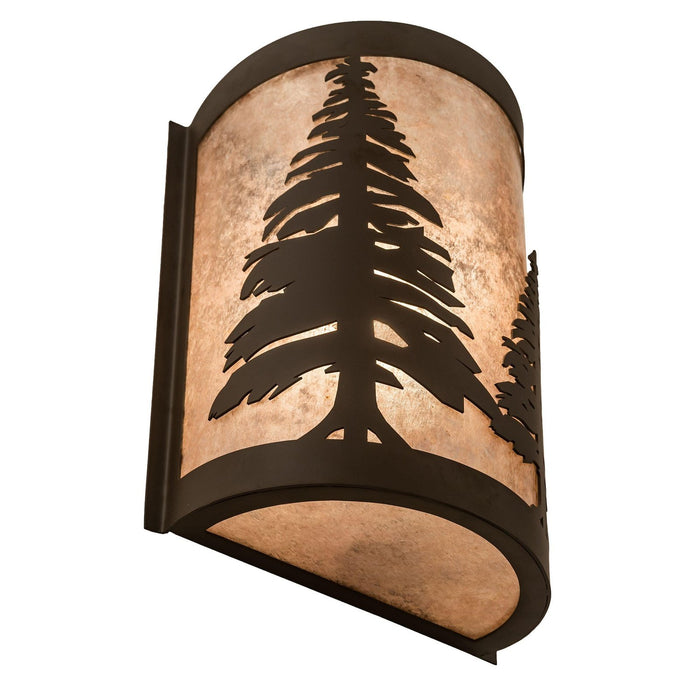 Meyda 8" Wide Tall Pines Left Wall Sconce