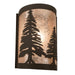 Meyda 8" Wide Tall Pines Left Wall Sconce