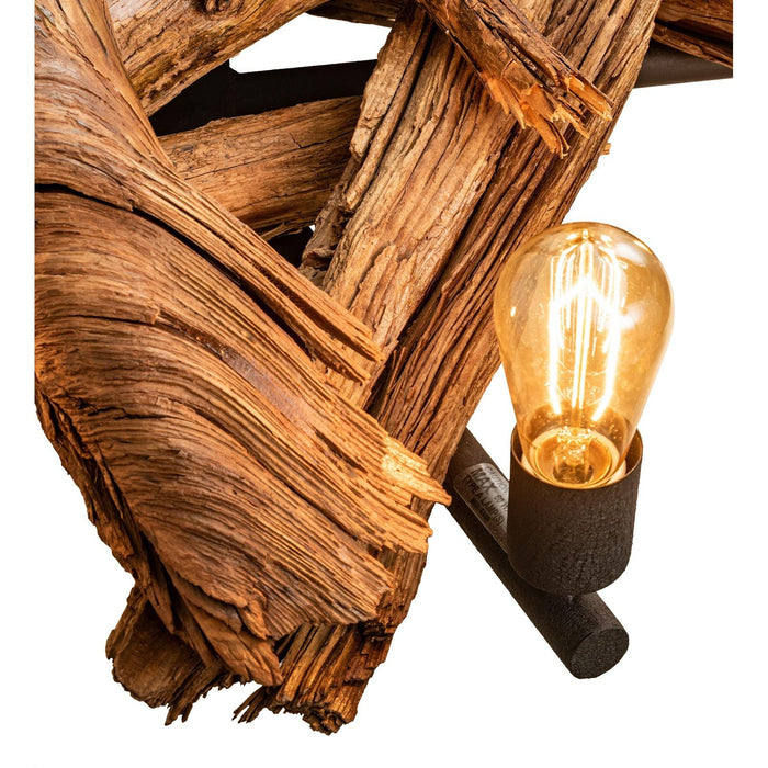 Meyda 35" Rustic Driftwood 5 Light Chandelier