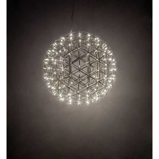 Meyda 35" Wide Polished Geosphere Pendant