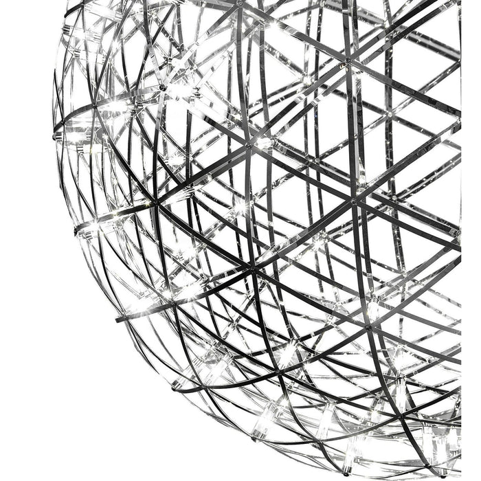 Meyda 35" Wide Polished Geosphere Pendant