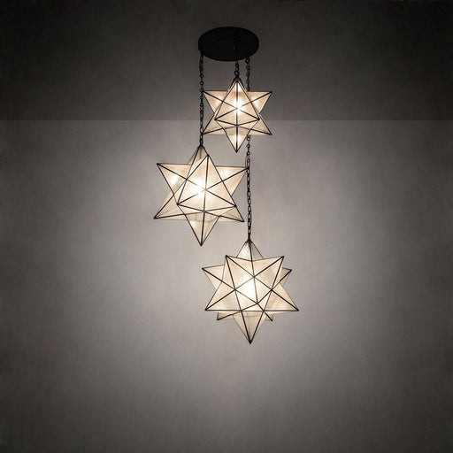 Meyda 36" Wide Moravian Star 3 Light Cascading Pendant