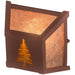 Meyda 7" Square Tall Pine Wall Sconce