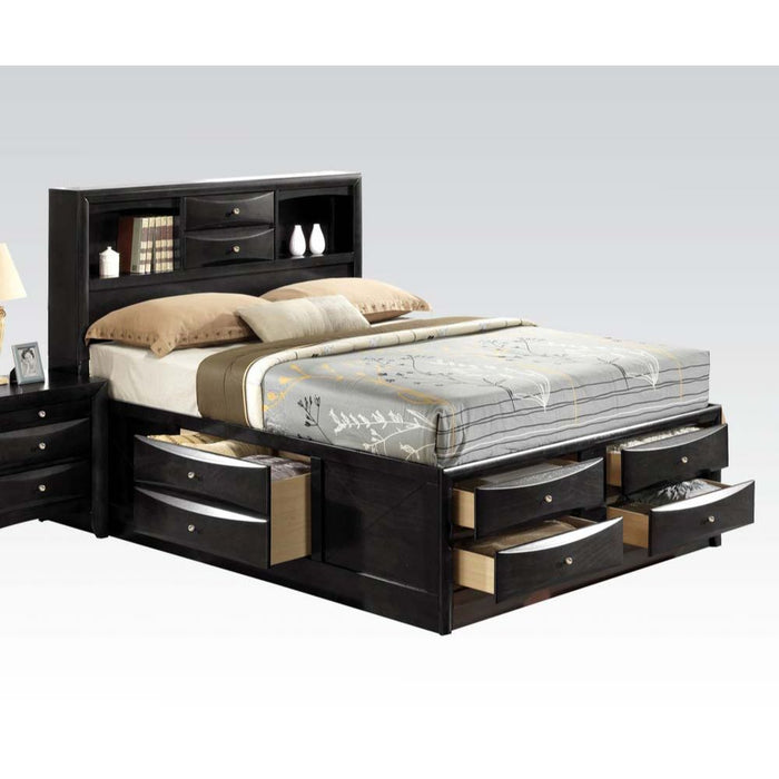 Acme Furniture Ireland Ek Bed W/Storage in Black Finish 21606EK