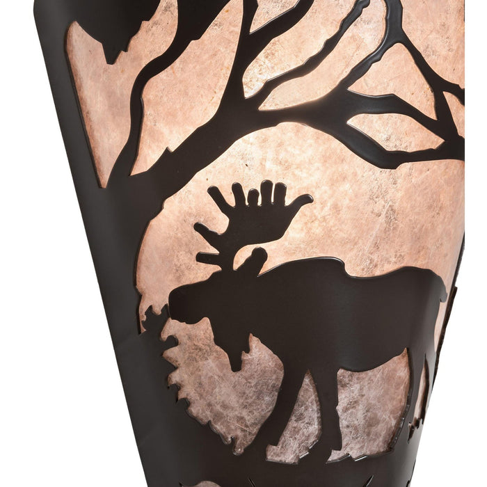 Meyda 8" Wide Moose at Dawn Left Wall Sconce
