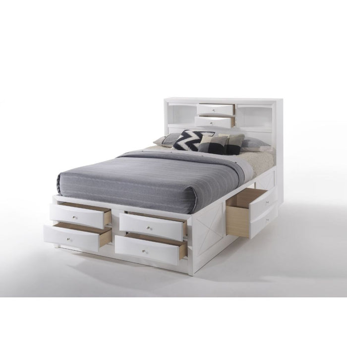 Acme Furniture Ireland Queen Bed W/Storage in White Finish 21700Q
